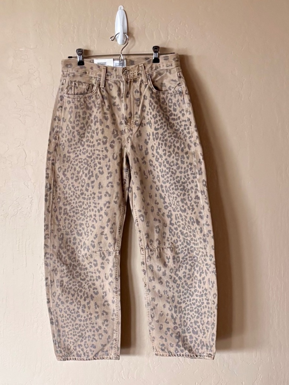 Citizen's of Humanity Miro Cheetah Print Denim Jeans Size 25 NWT